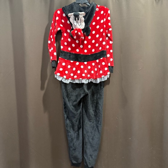 Disney Minnie Mouse Red and Black Polka Dot Pajama Costume Size S (4-6) - Picture 2 of 10